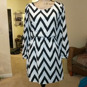 Black and White Chevron dress